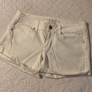 American Eagle Outfitters white denim shorts